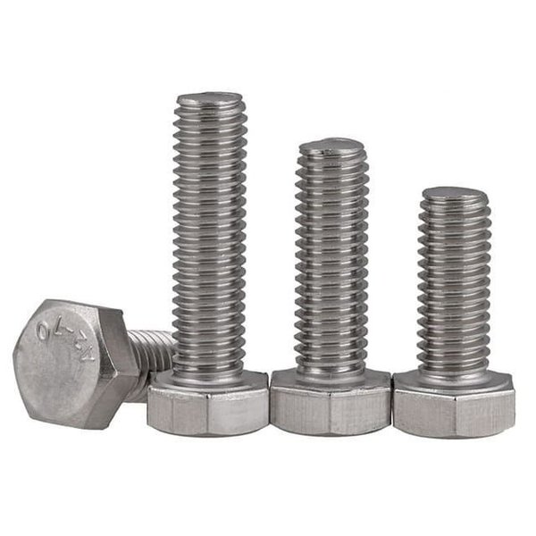 Newport Fasteners M8-1.25 Hex Head Cap Screw, Plain 18-8 Stainless Steel, 20 mm L, 100 PK 758742-100